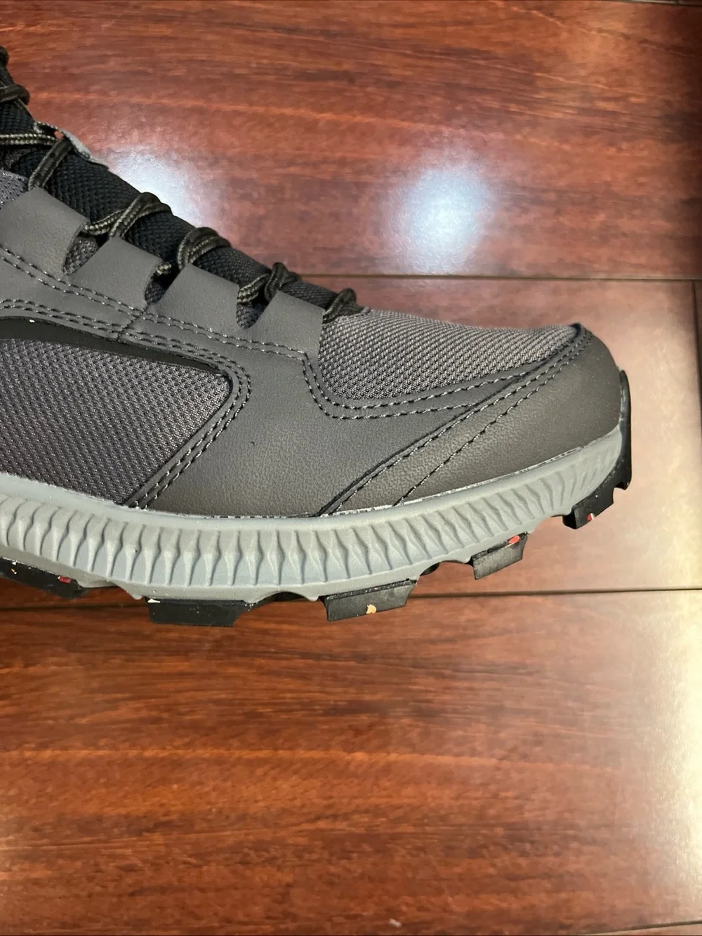 Mens 12 Columbia Re-Peak Mid Boot Shoe Dark Grey Trail Hiking Mesh Leather New